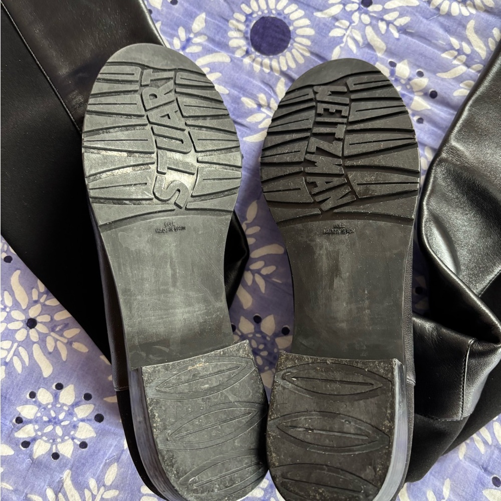 Stuart Weitzman Over the Knee Black Napa Boots Size 8.5 EUC - Picture 5 of 7